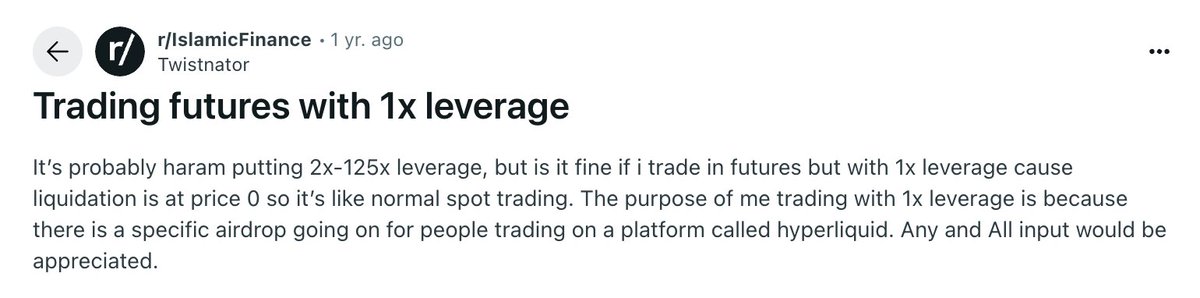 found a muslim guy making sure farming hyperliquid was halal in reddit forums 1 year ago

ما شاء الله تبارك الله brother 🤣