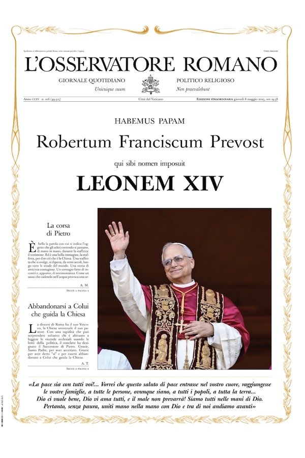 “L’umanità necessita di #Cristo come il ponte per essere raggiunta da Dio e dal suo amore. Aiutateci anche voi a costruire ponti, con il dialogo, con l’incontro, unendoci tutti per essere un solo popolo sempre in pace. Grazie a Papa Francesco!”
#HabemusPapam #LeoneXIV #peacenow