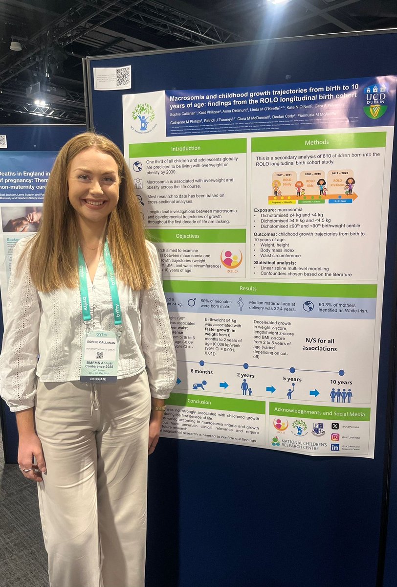 Fionnuala McAuliffe NMH & UCD (@proffmcauliffe) on Twitter photo .<a href="/BMFMSNews/">BMFMS</a> #BMFMS2025 <a href="/sophie_callanan/">Sophie Callanan</a> presents #ROLOStudy findings that #macrosomia associated with childhood growth to 5 years of age <a href="/UCDPerinatal/">UCD Perinatal Research Centre</a> <a href="/ucddublin/">University College Dublin</a> <a href="/_TheNMH/">The National Maternity Hospital</a> <a href="/UCDMedicine/">UCD Medicine</a> .<a href="/BMFMSNews/">BMFMS</a> #BMFMS2025 <a href="/sophie_callanan/">Sophie Callanan</a> presents #ROLOStudy findings that #macrosomia associated with childhood growth to 5 years of age <a href="/UCDPerinatal/">UCD Perinatal Research Centre</a> <a href="/ucddublin/">University College Dublin</a> <a href="/_TheNMH/">The National Maternity Hospital</a> <a href="/UCDMedicine/">UCD Medicine</a>