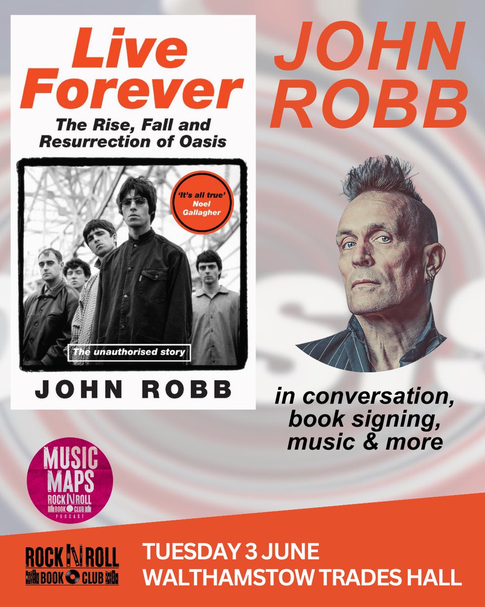 Rock'n'Rollbookclub 📚 (@e17rnr_books) on Twitter photo John Robb on <a href="/oasis/">Oasis</a>
Live Forever
3 June <a href="/stowtradeshall/">Walthamstow Trades Hall</a>
🎟️ tinyurl.com/JohnRobbE17
<a href="/HarperNorthUK/">HarperNorth</a> 📕 🎶 <a href="/johnrobb77/">john robb</a> pls RT John Robb on <a href="/oasis/">Oasis</a>
Live Forever
3 June <a href="/stowtradeshall/">Walthamstow Trades Hall</a>
🎟️ tinyurl.com/JohnRobbE17
<a href="/HarperNorthUK/">HarperNorth</a> 📕 🎶 <a href="/johnrobb77/">john robb</a> pls RT