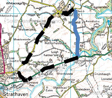 Road closure: Muirburn Road, Strathaven will be closed between A71 and Hunterlees Road from 7am Monday 12 May to 7pm Friday 16 May for repairs. Diversion via A71, Berebriggs Road, Millar Street C122, Alston Street, Jackson Street, Hunterlees Road and vice versa.