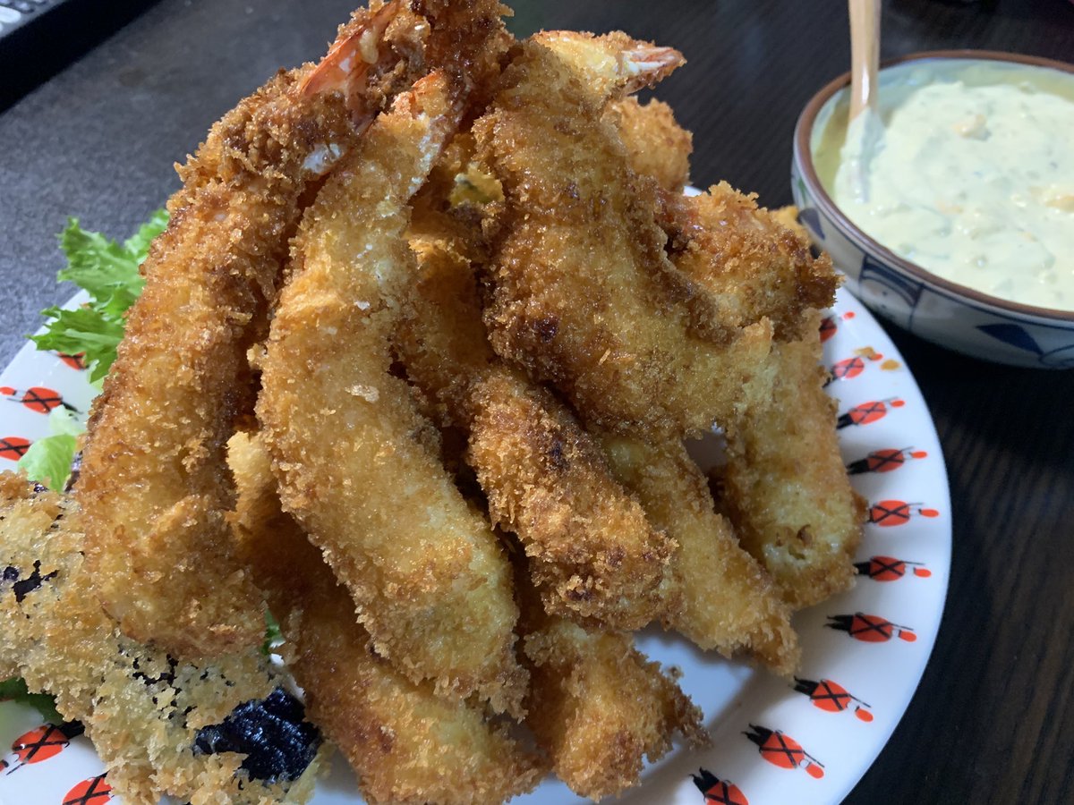 今日はエビフライ🍤