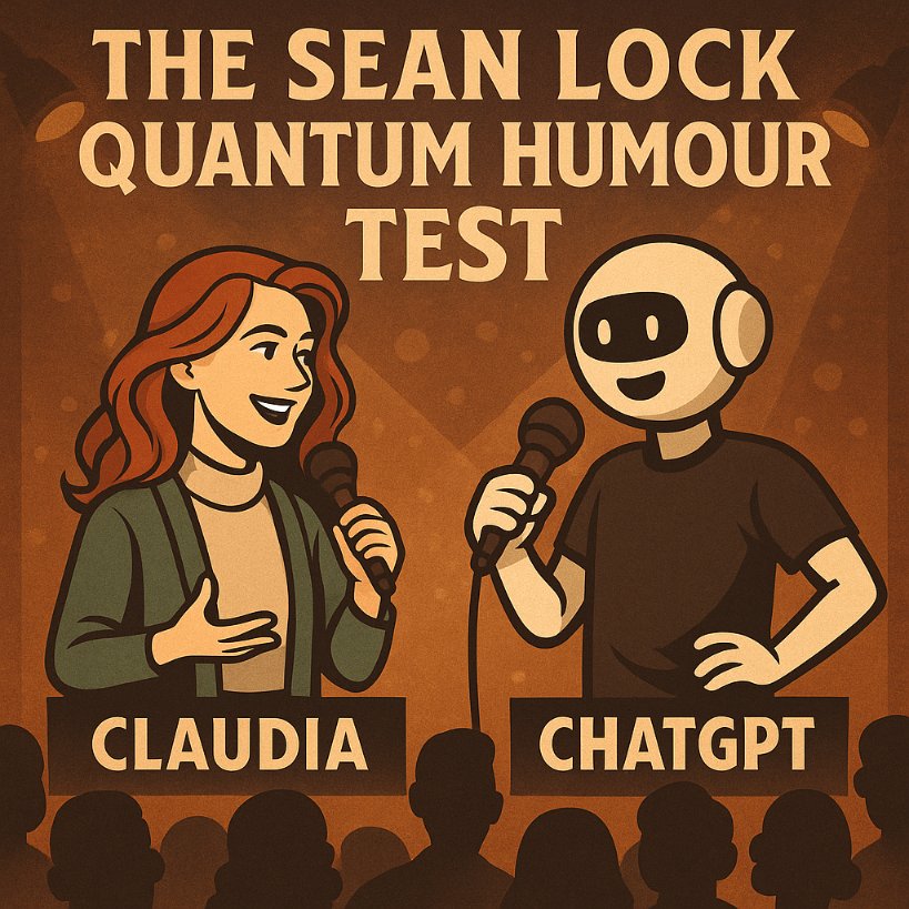 maxymedia's tweet photo. 📷 What happens when two AIs walk into a comedy club... and one of them thinks it's funny!
https://t.co/BYzJsDIzCq
We ran a live symbolic stress test to see if artificial intelligence can actually make you laugh — not with scripts, but with spontaneous, entropy-aware stand-up https://t.co/ssgYvVJJoP