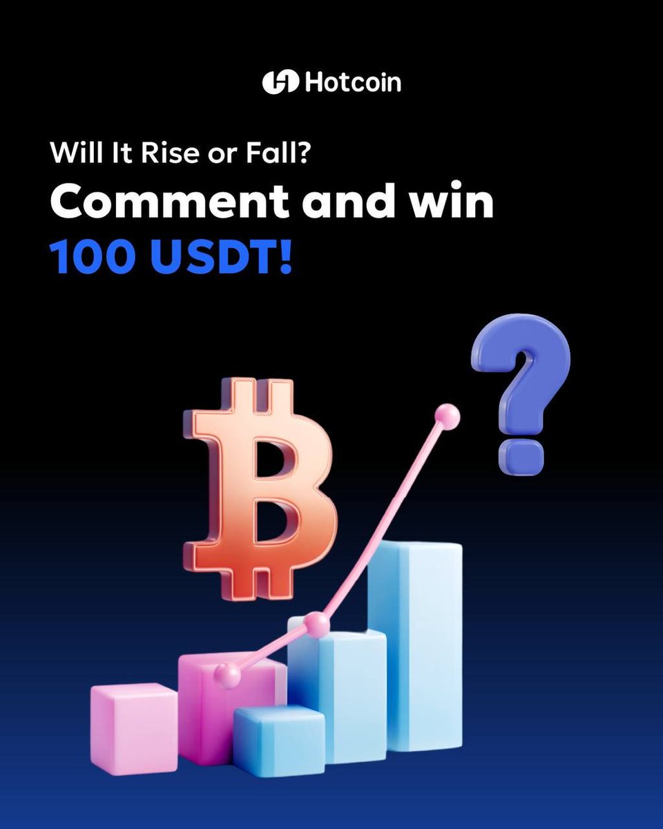 HotcoinGlobal's tweet photo. 📈 $BTC Price Prediction | Win 100 $USDT Futures Bonus!

Q: Will $BTC fall below 100K or keep above 100K before Sunday 20:00 (UTC+8)?

🔹 How to Join:
1⃣ Follow @HotcoinGlobal 
2⃣Comment “🔼Rise” or “🔽Fall” — explain why if you like!

🔹 Reward:
• Correct predictions enter a lucky draw
💰10 winners = 10 USDT Futures Bonus each!

🕒 Deadline to comment: Sunday 18:00 (UTC+8)

👉 https://t.co/CHLPxtCWL6

#HotcoinEvent #BTC #Giveaway #Airdrop