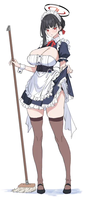 メイド服のリオはとりあえず描いた。で、本文の中でどれを着せようか迷ってるんだよね。 