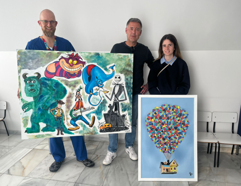 Ens ajuden a fer més suportable l'estada en les urgències pediàtriques de l'Hospital Lluís Alcanyís de #Xativa gràcies a la donació d'estes obres pictòriques dels artistes d' #Albaida : Fernando Chimi i Rita Ferrero. Els hi donem les gràcies!