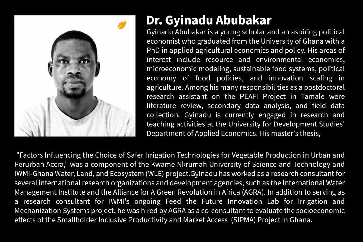 PEAFI_project's tweet photo. Introducing Dr. Gyinadu https://t.co/XAGKs62Chk