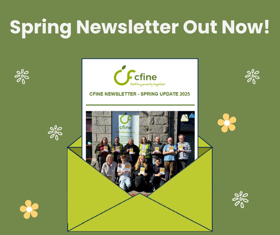 CFINEAberdeen's tweet image. CFINE NEWSLETTER – SPRING UPDATE 2025 🌷
This spring has been busy as ever for all of us at CFINE. With the demand on services like our foodbank continuing to increase.
Find out what CFINE has been up to using the link below 👇
tinyurl.com/CFINE-Spring-N…