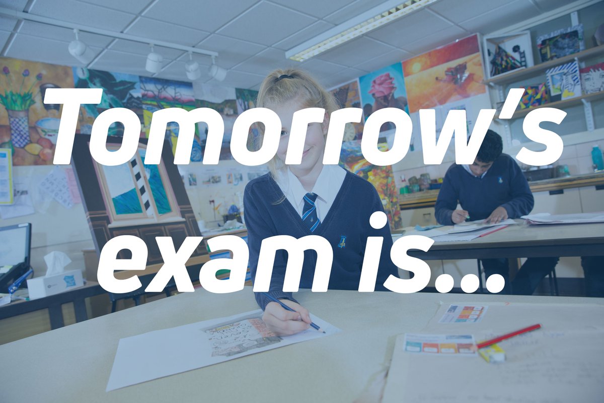 The exam tomorrow is...
📍AM | English Language (1 hour 45)