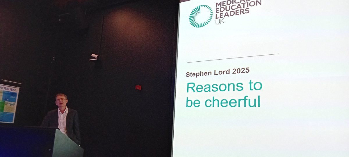 HEYNHSmec's tweet photo. Our first keynote speaker Dr Stepehen Lord, discusses reasons to be cheerful in education and the current work taking place in Newcastle #HEAT25 https://t.co/b9GFg8fU5n