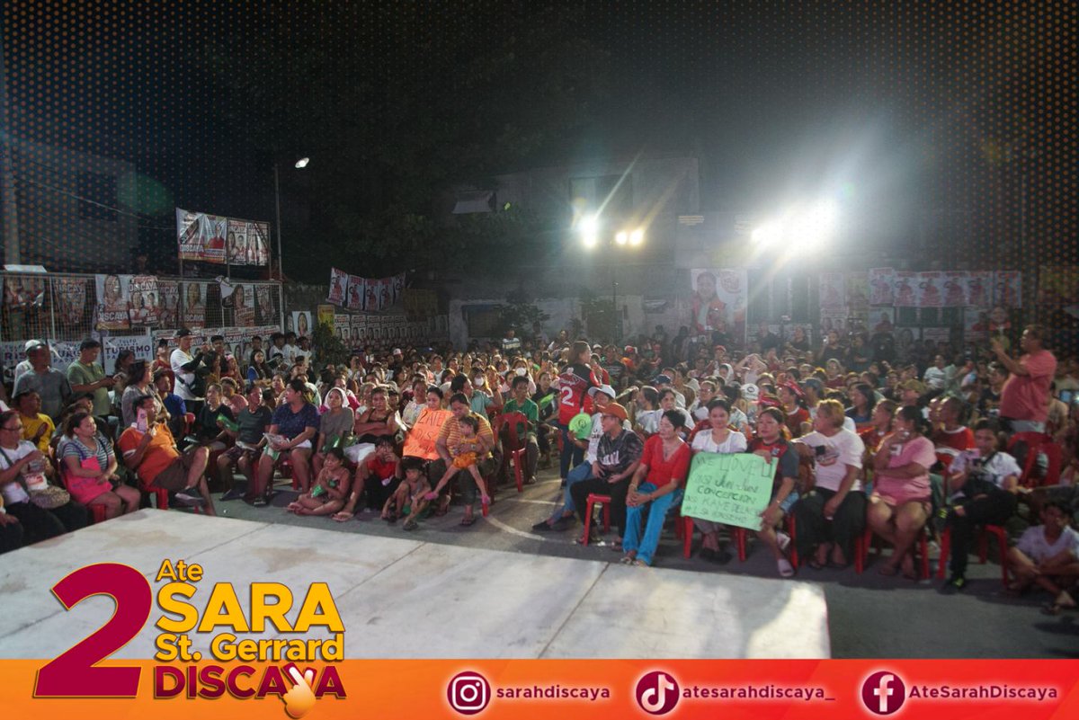 AteSarahDiscaya's tweet photo. Thank you Villa Grandimar, Barangay Pinagbuhatan! Katulag ng bahagi ng pangalan ng inyong lugar napaka "Grand" ng inyong pagtanggap sa akin at sa Team Kaya This!

#2AteSaraStGerrard
#AteSarahDiscaya
#AlagangSarah
#Kayathis https://t.co/IREkPvjfXz
