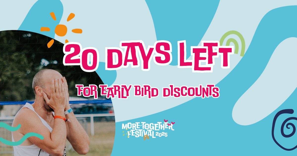 🚨 Only 20 days left to snag Early Bird tickets! 🎟️
Prices go up soon—don’t miss the savings! 
bit.ly/MoreTogether25
#moretogetherfest #EarlyBird