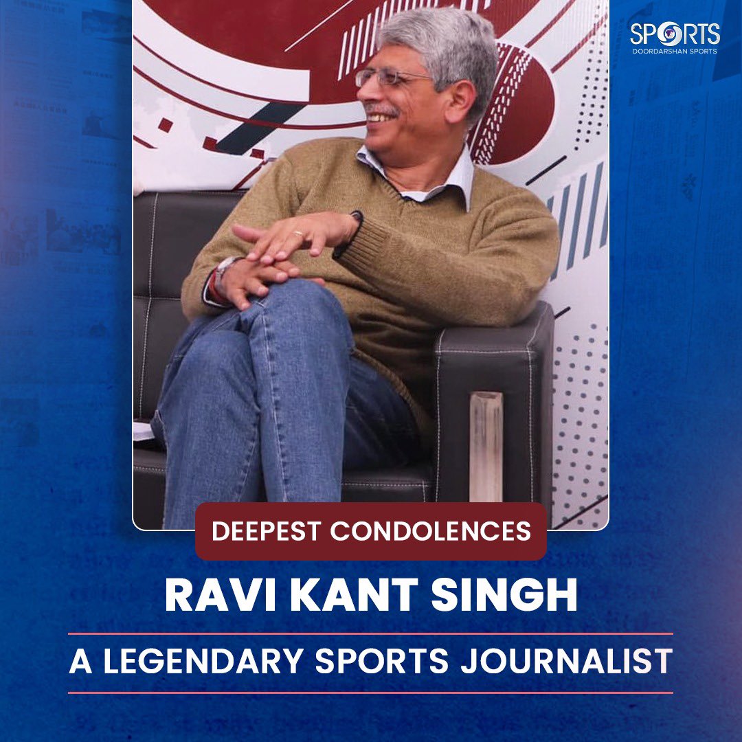 The world of sports journalism has lost a true icon. Ravi Kant Singh, aged 64, passed away on Thursday, leaving behind a remarkable legacy in radio, television, and journalism. Our deepest condolences to the family 🙏