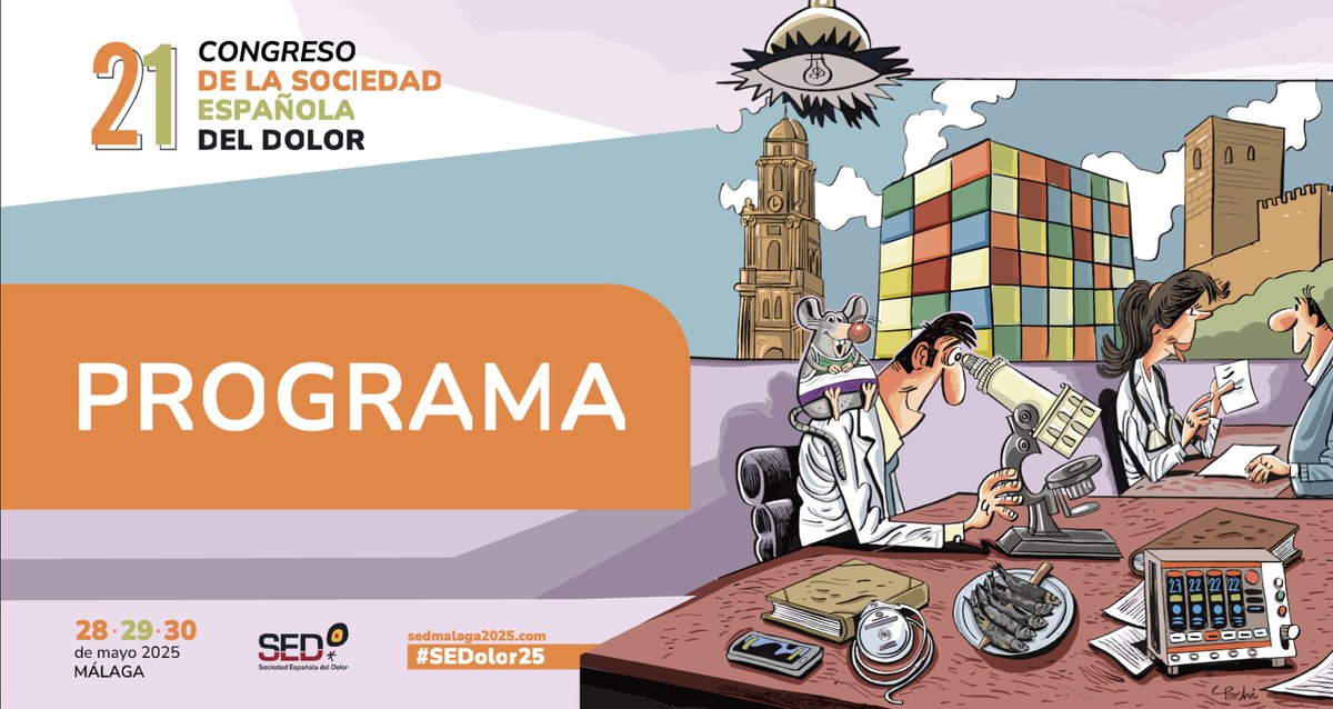 🔴Ya está disponible el Programa definitivo del Congreso #SEDOLOR25. 
🚀¡Atentos que hay sorpresas!
🖕No os perdáis los Cursos precongreso
🖕La novedad de la Sala Inmersiva con demostraciones con evidencia científica del uso de la Realidad Inmersiva para dolor crónico. ¡Un