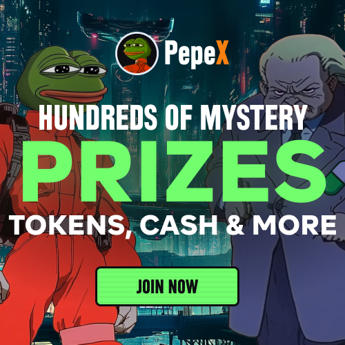 PepeX_fun's tweet photo. PepeX Mystery Giveaway - Time to Win BIG! 

The PepeX presale is cooking and so is our Mystery Giveaway! 🤑

💵 CASH PRIZES
🟢 TOKEN PRIZES
🔥 WILDCARD GIVEAWAYS

Join Here: https://t.co/sP6oMN58dA https://t.co/1lYAtU3fFJ