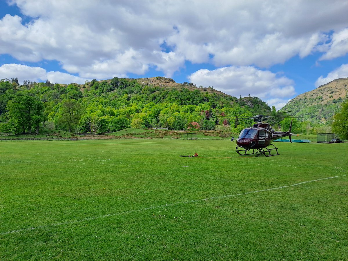 Perfect weather for getting the heli-lifts completed this week. We’ve had stone moved on both the Gowbarrow and Bracken Hause paths, where we’ll resume work later this year. 🚁