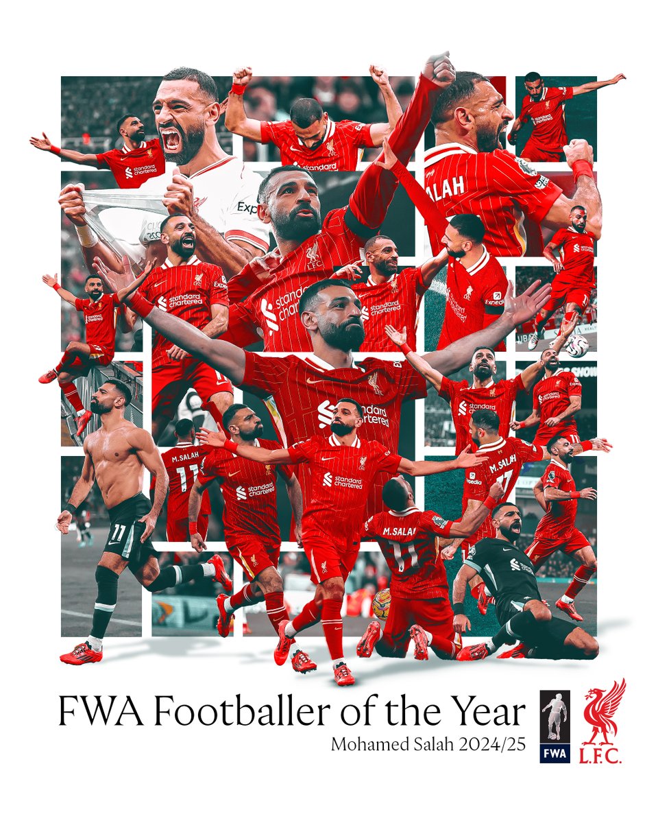 Liverpool FC (@lfc) on Twitter photo Congratulations, Mo 🤩
<a href="/MoSalah/">Mohamed Salah</a> is the <a href="/theofficialfwa/">The Football Writers' Association</a> Footballer of the Year 🏆 Congratulations, Mo 🤩
<a href="/MoSalah/">Mohamed Salah</a> is the <a href="/theofficialfwa/">The Football Writers' Association</a> Footballer of the Year 🏆