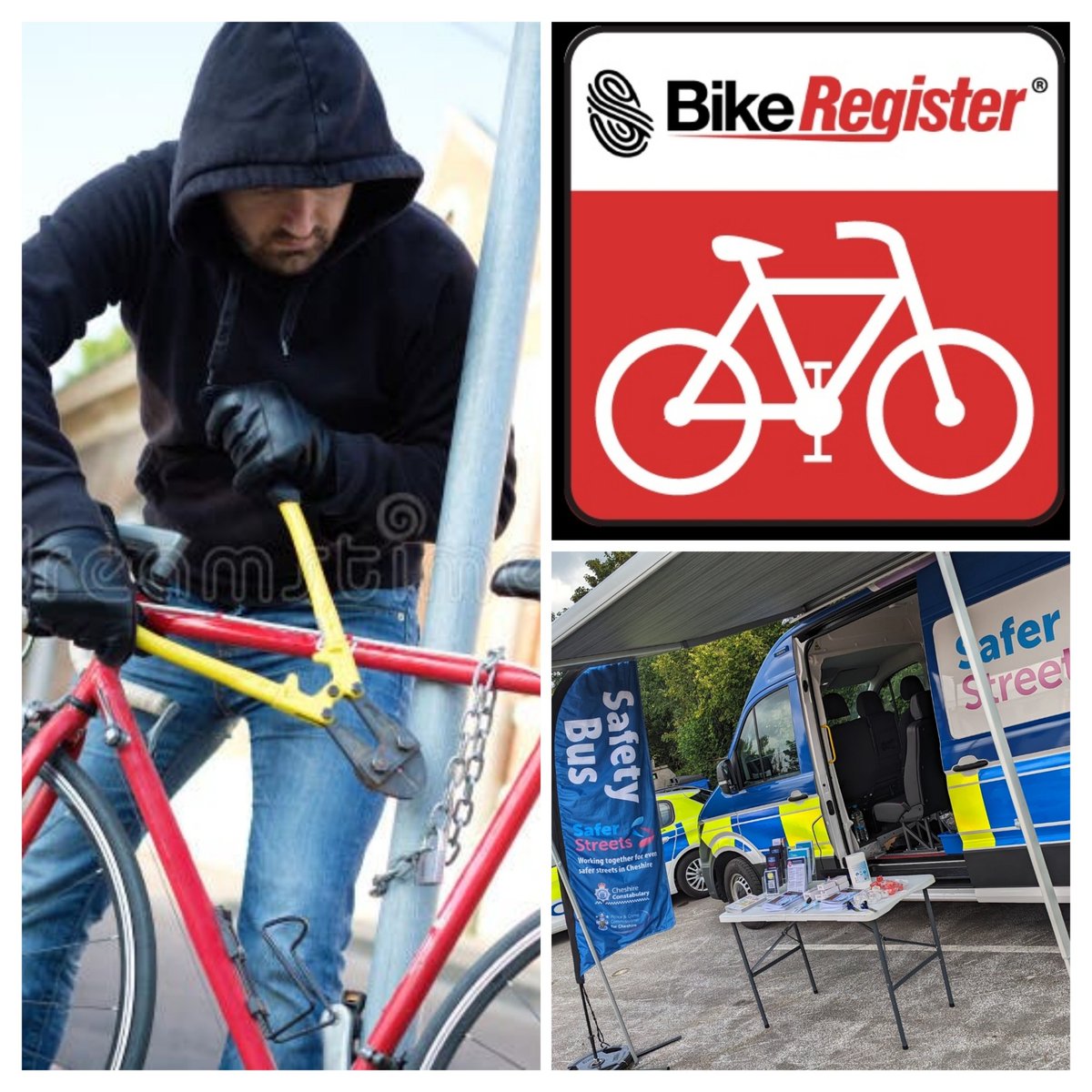 Time Square Warrington (@ts_warrington) on Twitter photo Free bike marking event on Saturday, May 10th in Time Square to help protect your bike from theft 🚴
The Safer Streets van will be set up from 10am until 2pm and bikes will be marked with a unique identifier.
Come along and help keep your wheels safe.
📸 - <a href="/PoliceWarr/">Warrington Police</a> Free bike marking event on Saturday, May 10th in Time Square to help protect your bike from theft 🚴
The Safer Streets van will be set up from 10am until 2pm and bikes will be marked with a unique identifier.
Come along and help keep your wheels safe.
📸 - <a href="/PoliceWarr/">Warrington Police</a>