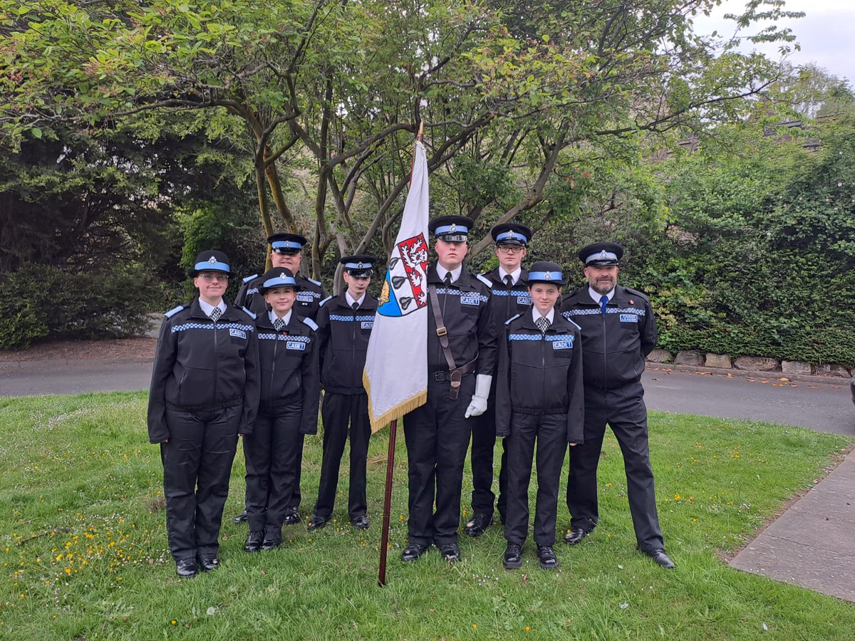 Kidderminster remembers VE Day and the sacrifices made 80 years ago.   North Worcs Cadets brilliantly represented by Charlie, Kirsten, Grace, Kelsey, Lee and Luke.   Very proud Leaders.  
<a href="/WMerciaPolice/">West Mercia Police</a>