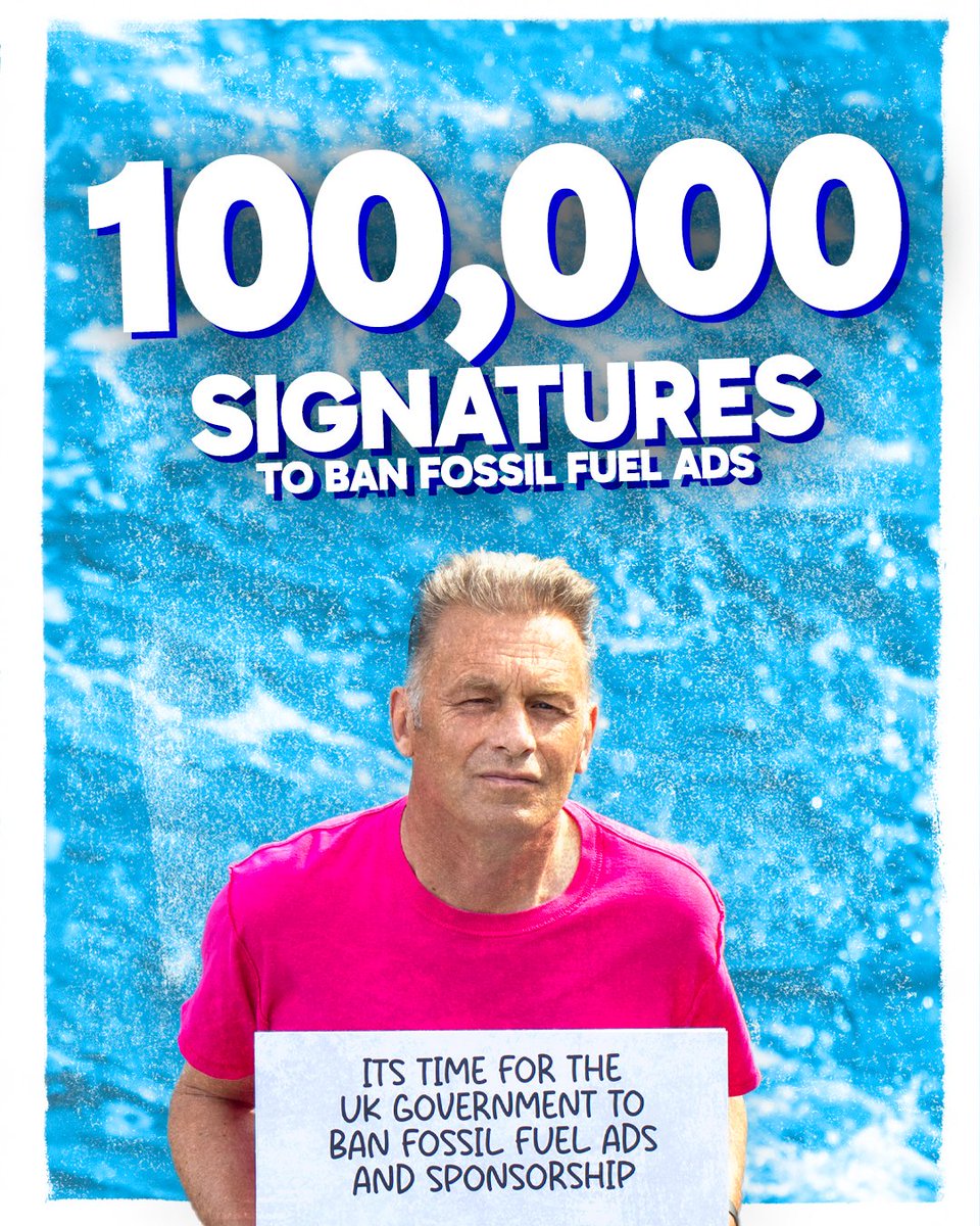 Chris Packham (@chrisgpackham) on Twitter photo 100,000 signatures to ban fossil fuel ads and sponsorships — thank you to everyone who signed ! Now onwards to a debate . . . govpetition.uk/700024 100,000 signatures to ban fossil fuel ads and sponsorships — thank you to everyone who signed ! Now onwards to a debate . . . govpetition.uk/700024