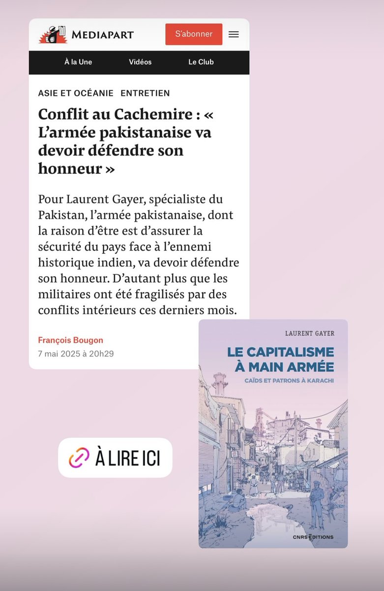 Pour en savoir plus sur le livre de Laurent Gayer : cnrseditions.fr/catalogue/scie…
<a href="/LogiqDesordre/">Logiques-du-desordre</a>