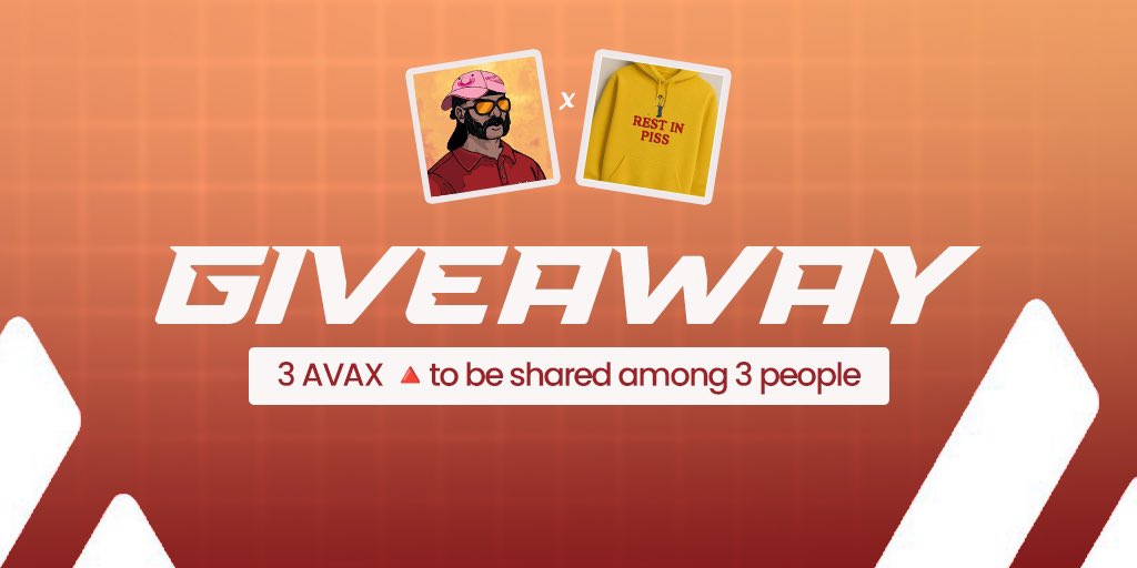 🛸🚨 GIVEAWAY TIME 🚨🛸

To celebrate <a href="/RestinPiss_1/">Restinpiss</a> legendary launch on @TheArenaApp, I’m giving away 2,500,000 $RIP >currently worth 3 $AVAX🔺

How to enter:
✅ Like
✅ RT
✅ Follow <a href="/RestinPiss_1/">Restinpiss</a> 
✅ Tag 3 AVAX degens who need to BUY $RIP

Winners chosen in 48 hours.
May the