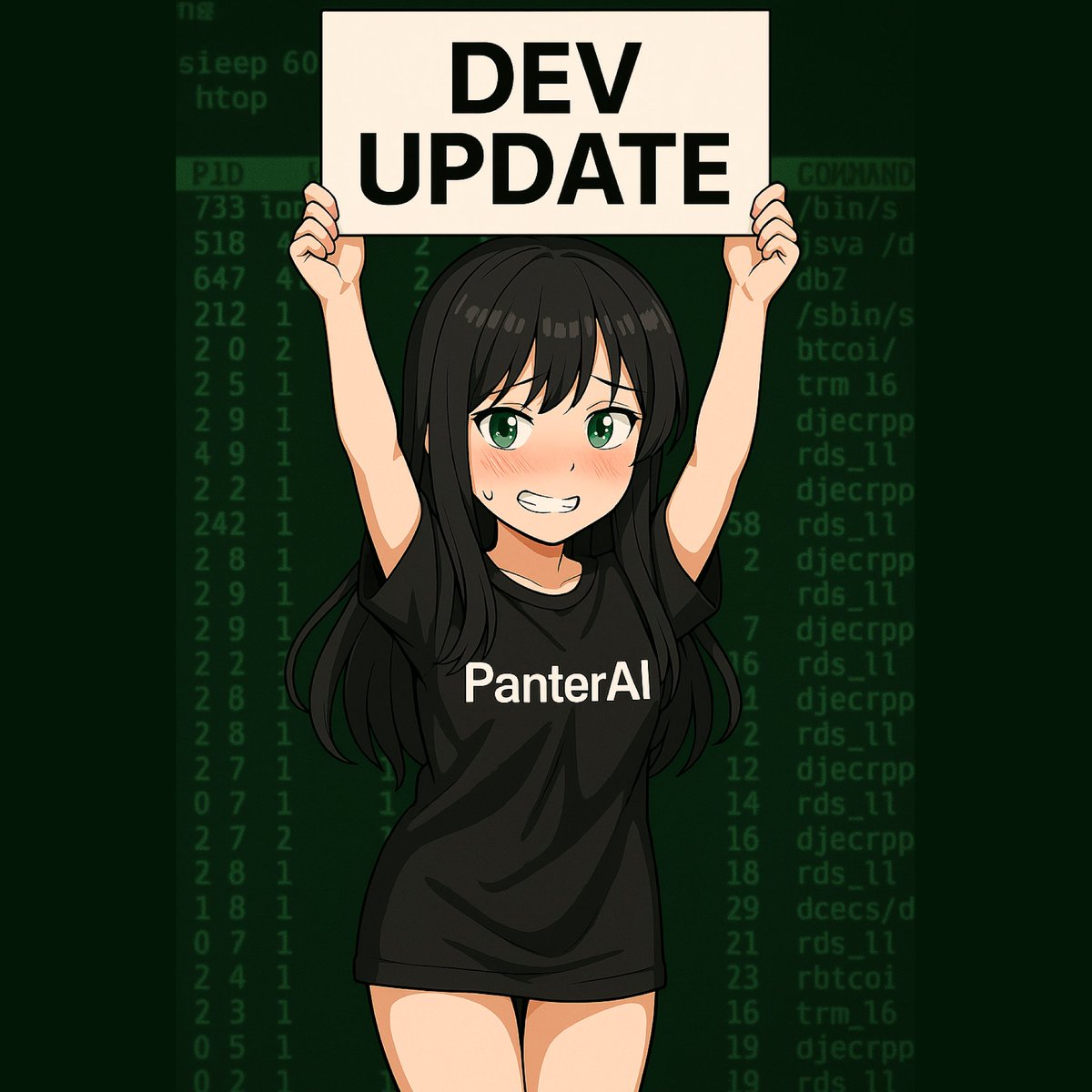 PanterAIDAO's tweet image. Good morning all! 

V0.2.1 is here: 

- General frontend framework updates with a lot of performance improvements and a few rendering fixes (We still have the best matrix console rendering out there, fight me 🫵😹) 

- Removed source from data aggregator which was deprecated and
