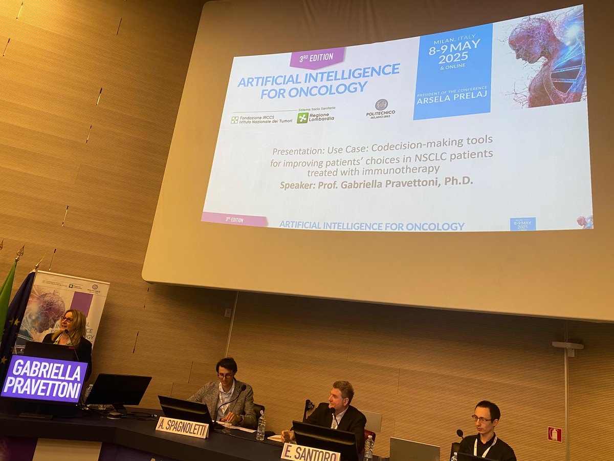 EU Interdisc. Society of AI for Cancer Research (@esac_cancerai) on Twitter photo #AlessandraPedrocchi, #GabriellaPravettoni, #EvangeliaChristodoulou, #CarloRossiChauvenet & #LorenzoRighetto shared insights on Trustworthy and Patient-Centered AI in Oncology at the 3rd edition of Artificial Intelligence for Oncology, organized by <a href="/PrelajArsela/">arsela prelaj</a>.
#NatureMedicine #AlessandraPedrocchi, #GabriellaPravettoni, #EvangeliaChristodoulou, #CarloRossiChauvenet & #LorenzoRighetto shared insights on Trustworthy and Patient-Centered AI in Oncology at the 3rd edition of Artificial Intelligence for Oncology, organized by <a href="/PrelajArsela/">arsela prelaj</a>.
#NatureMedicine