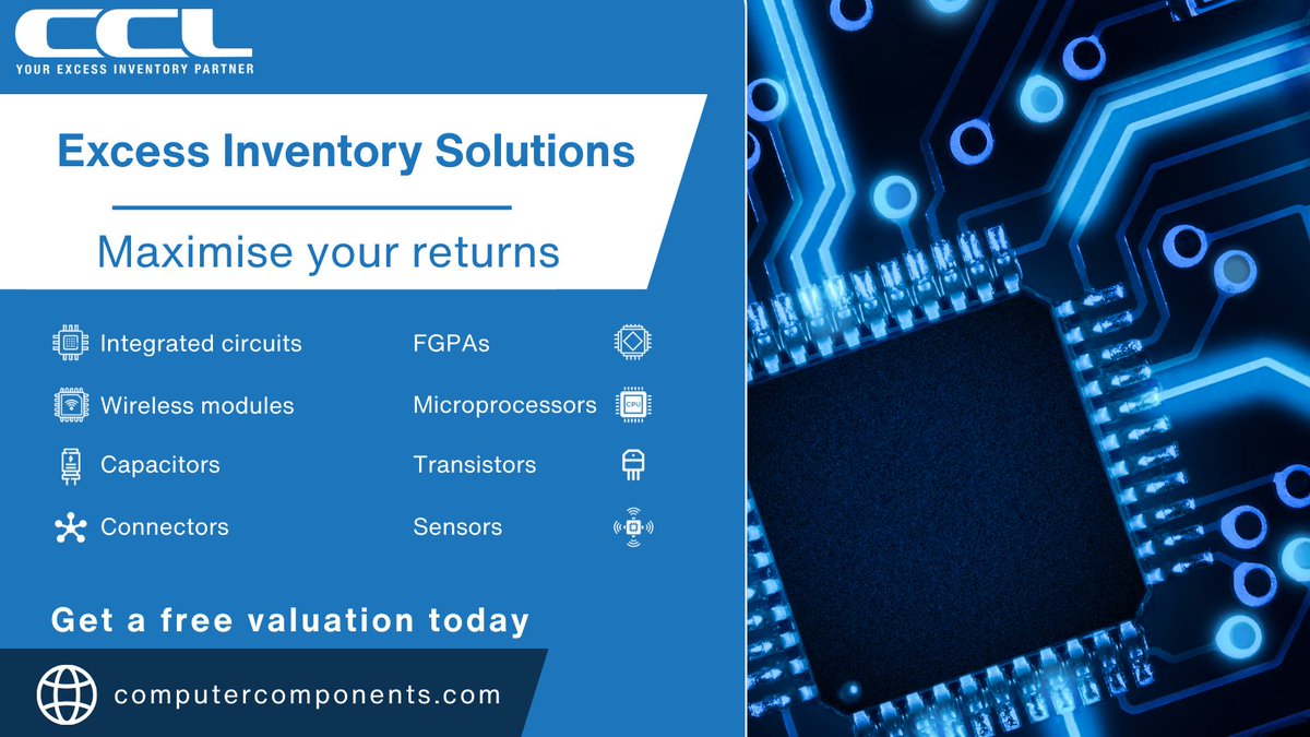 Excess electronic components taking up space? Our team of experts specialise in turning surplus into profit, they'll provide you with a valuation of your excess inventory and make an offer based on real time market data.
hubs.li/Q03lCbvb0
