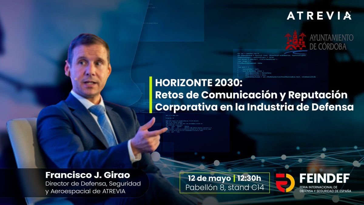 ATREVIA (@atrevia) on Twitter photo ▪️ <a href="/FEINDEF_/">FEINDEF</a> , la mayor feria de defensa y seguridad de #España reunirá entre el 12 y el 14 de mayo en <a href="/IFEMA/">IFEMA MADRID</a> a más de 600 expositores de 25 países en 66.000m2.
En #FEINDEF2025 estará presente <a href="/franciscojgirao/">⏩Francisco J. Girao</a>, director de #Defensa, #Seguridad y #Aeroespacial de <a href="/Atrevia/">ATREVIA</a>, con la ▪️ <a href="/FEINDEF_/">FEINDEF</a> , la mayor feria de defensa y seguridad de #España reunirá entre el 12 y el 14 de mayo en <a href="/IFEMA/">IFEMA MADRID</a> a más de 600 expositores de 25 países en 66.000m2.
En #FEINDEF2025 estará presente <a href="/franciscojgirao/">⏩Francisco J. Girao</a>, director de #Defensa, #Seguridad y #Aeroespacial de <a href="/Atrevia/">ATREVIA</a>, con la