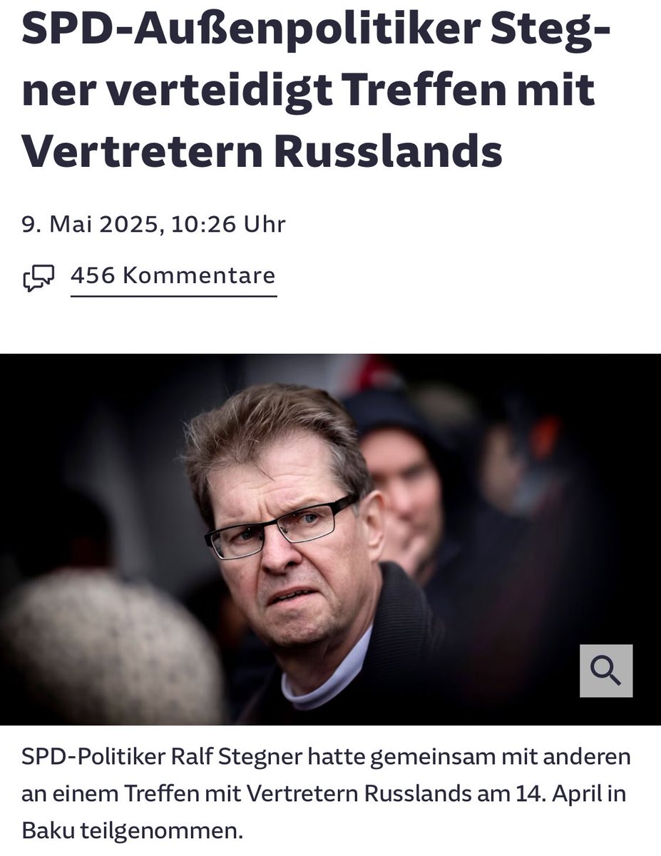CDU &amp; SPD MdBs treffen sich heimlich mit Kremlvertretern zu „privaten“ Treffen in Baku. Wie <a href="/_FriedrichMerz/">Friedrich Merz</a> darauf reagiert, wird zeigen, wo er wirklich steht.
Wer „Freiheit &amp; Frieden“ als oberste Priorität erklärt, muss sich klar gegen Moskau &amp; die 🇩🇪 Moskau-Connection stellen.
