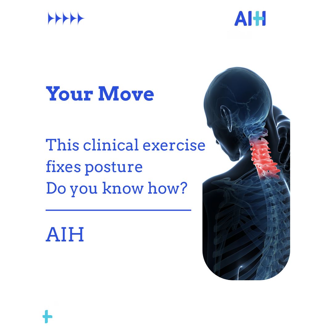 AIH_AIHealth's tweet image. Day 1: Can you complete the blanks?
This exercise comes from Aurora Healthcare  and is clinically used to improve neck alignment and reduce tension.

#aiSpine #NeckHealth #PostureChallenge #SmartRecovery #ForwardHeadPosture #AuroraHealth #MovementAwareness