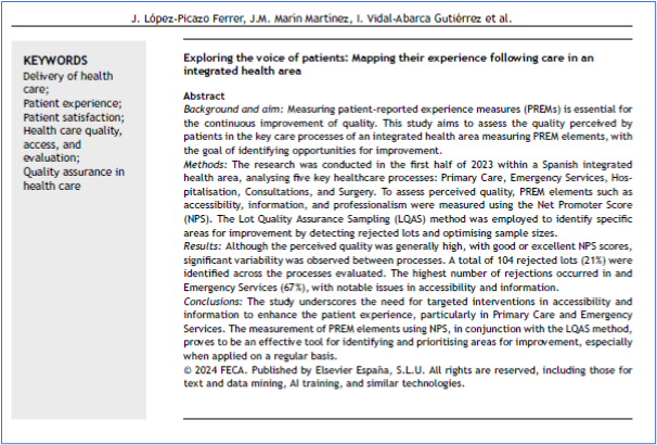 Journal of Healthcare Quality Research (@jhealthqualityr) on Twitter photo 📰 Exploring the voice of patients: Mapping their experience following care...
✏️Original by J López-Picazo Ferrer <a href="/JHealthQualityR/">Journal of Healthcare Quality Research</a> #RevistaSECA #JHQR
👉 bit.ly/4jz3FSb
✅ #QualityHealthcare #DeliveryOfHealthCare #PatientExperience #PatientSatisfaction #QualityAssurance 📰 Exploring the voice of patients: Mapping their experience following care...
✏️Original by J López-Picazo Ferrer <a href="/JHealthQualityR/">Journal of Healthcare Quality Research</a> #RevistaSECA #JHQR
👉 bit.ly/4jz3FSb
✅ #QualityHealthcare #DeliveryOfHealthCare #PatientExperience #PatientSatisfaction #QualityAssurance
