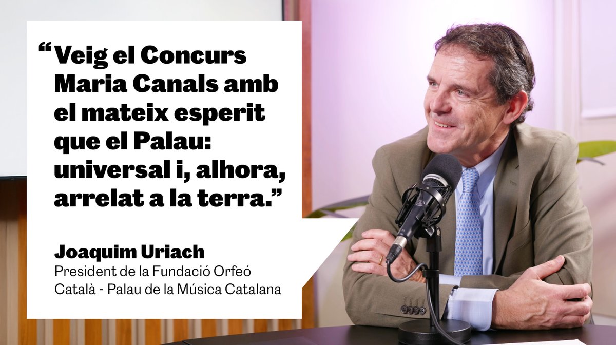 Concurs Maria Canals (@mariacanals_bcn) on Twitter photo 🎧 Nou episodi del pòdcast Maria Canals, un concurs amb ànima!
🎙️ Amb Joaquim Uriach, president del <a href="/palaumusicacat/">Palau de la Música Catalana</a> i de l’Orfeó Català
Parlem del Palau, la seva relació amb el Concurs Maria Canals i la difusió de la música 🎹
👉 Escolta’l ara: youtu.be/Icdku3Q3o_g?si… 🎧 Nou episodi del pòdcast Maria Canals, un concurs amb ànima!
🎙️ Amb Joaquim Uriach, president del <a href="/palaumusicacat/">Palau de la Música Catalana</a> i de l’Orfeó Català
Parlem del Palau, la seva relació amb el Concurs Maria Canals i la difusió de la música 🎹
👉 Escolta’l ara: youtu.be/Icdku3Q3o_g?si…