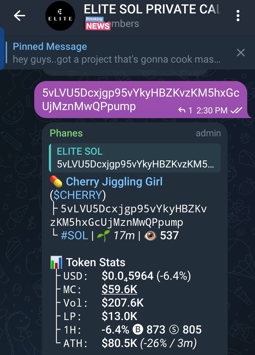 elite_sol1's tweet image. Watch my entry on $CHERRY
HIGH RISK GAMBLE
CA
5vLVU5Dcxjgp95vYkyHBZKvzKM5hxGcUjMznMwQPpump