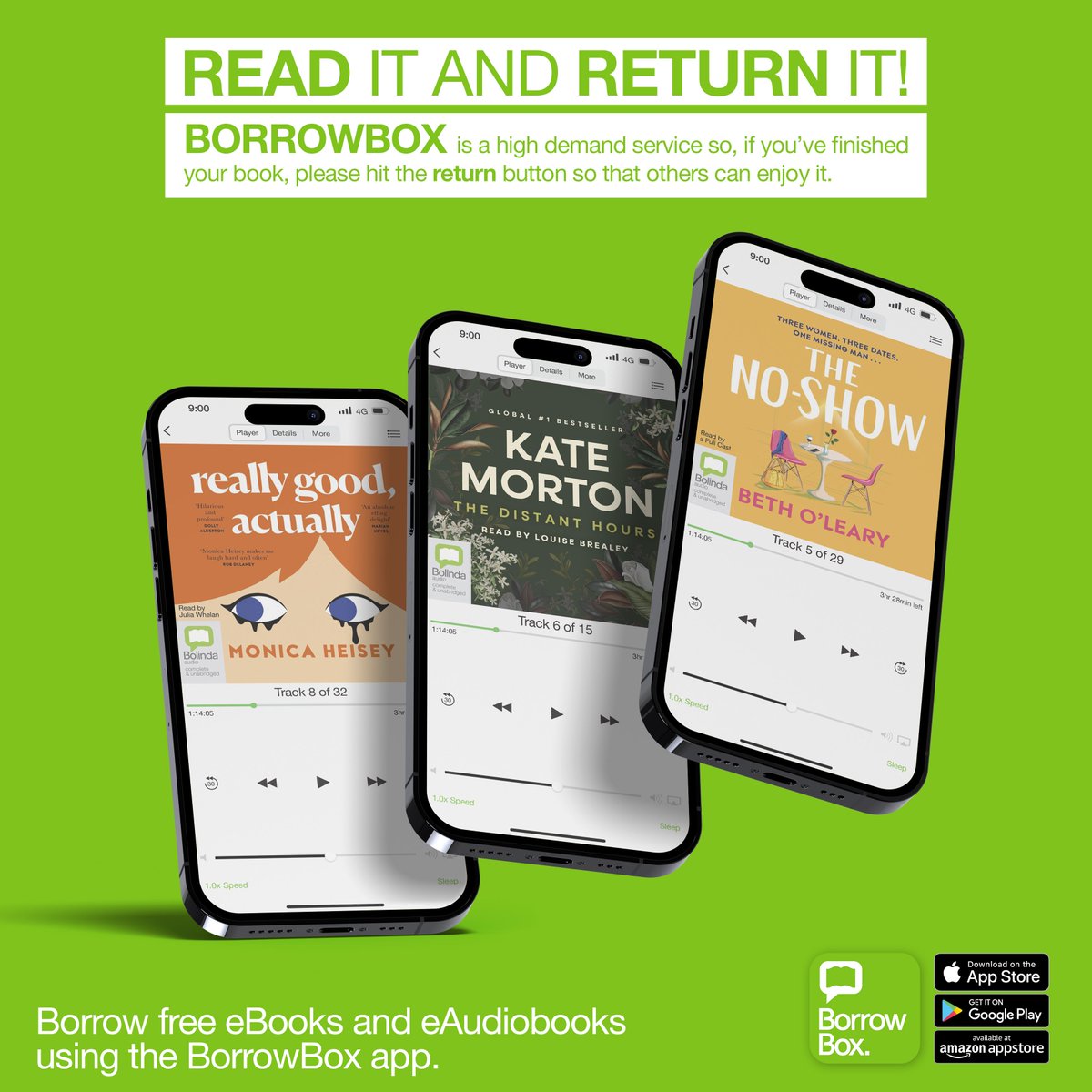 Libraries Wales (@librarieswales) on Twitter photo Read it and Return it!
#Borrowbox is a high demand service, so if you've finished your book, please hit the 'Return' button so that others can enjoy it. Read it and Return it!
#Borrowbox is a high demand service, so if you've finished your book, please hit the 'Return' button so that others can enjoy it.