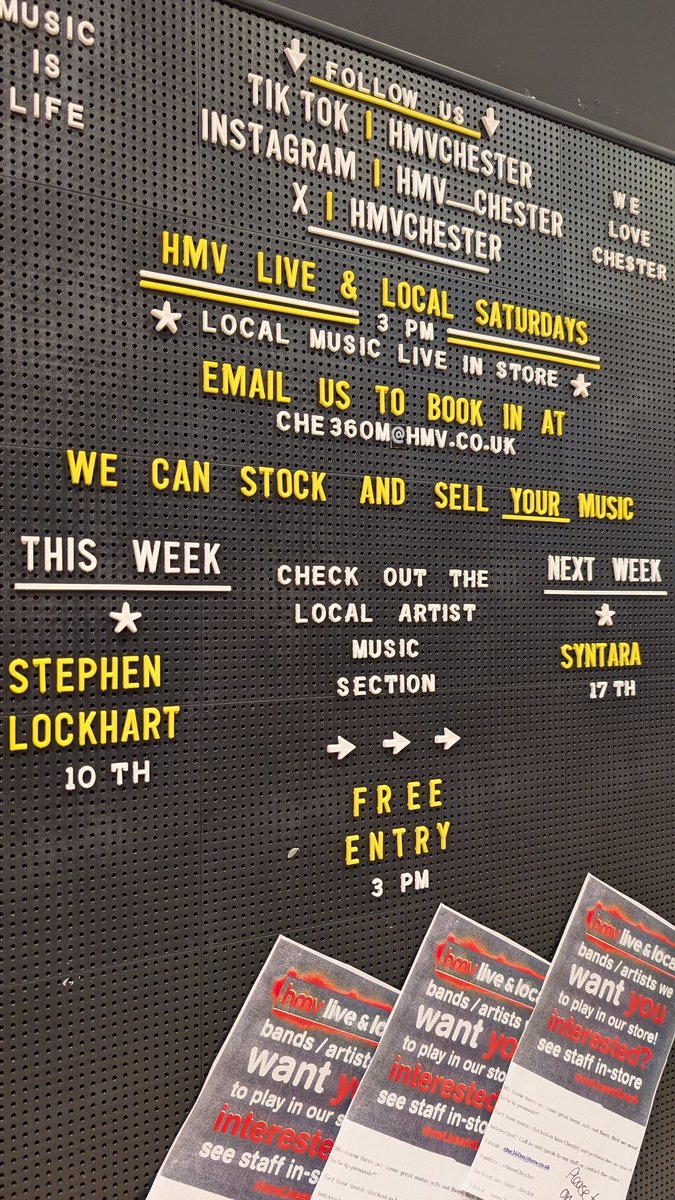 hmv Chester (@hmvchester) on Twitter photo This Saturday <a href="/hmvChester/">hmv Chester</a> we have #StephenLockhart down in the basement for his first hmv live and local session, head on down and check out the vibe in-store. #hmvliveandlocal #Chester #StevenLockhart #Freegig #livemusic This Saturday <a href="/hmvChester/">hmv Chester</a> we have #StephenLockhart down in the basement for his first hmv live and local session, head on down and check out the vibe in-store. #hmvliveandlocal #Chester #StevenLockhart #Freegig #livemusic