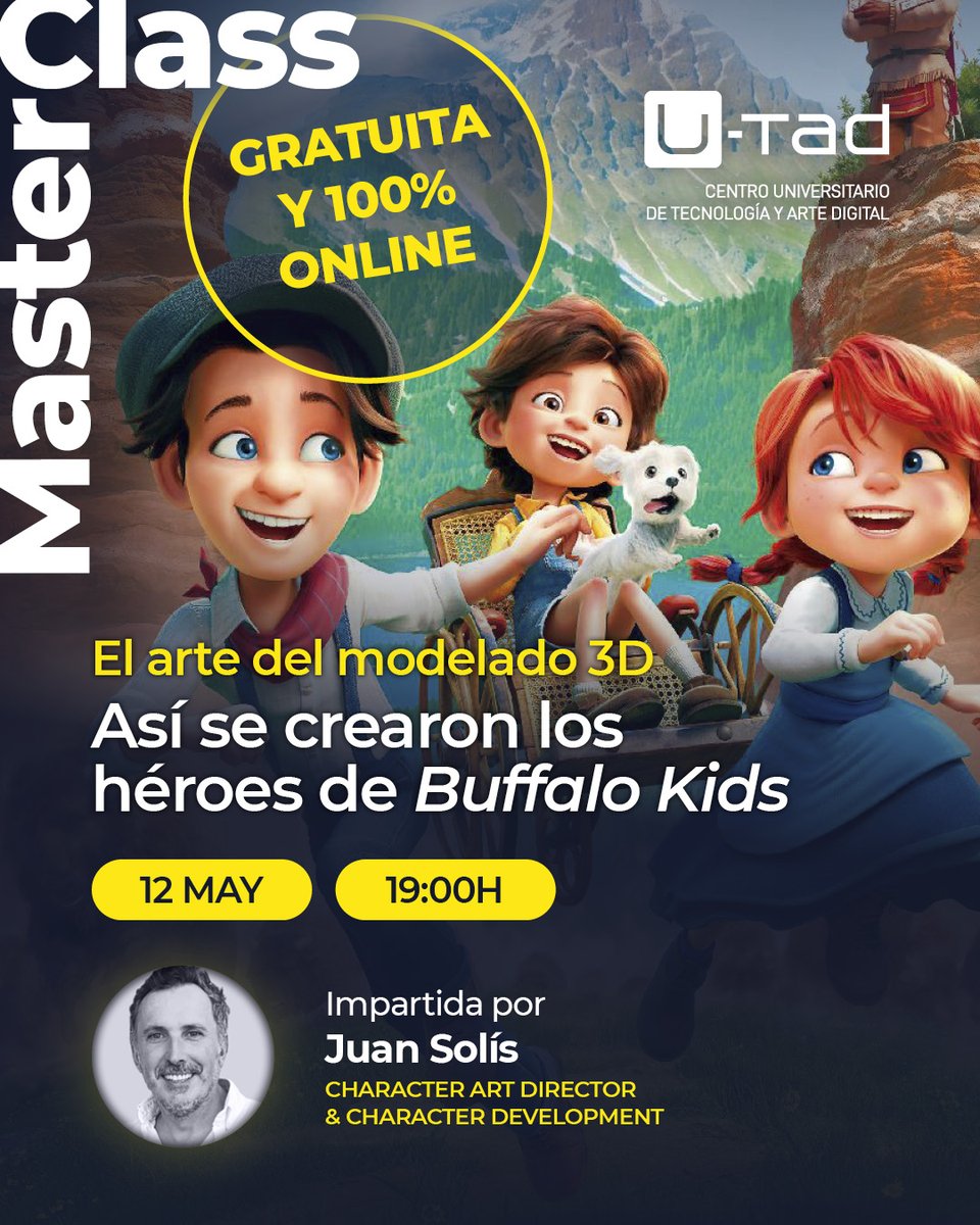 🧠 ¿Qué hace que un personaje 3D cobre vida con autenticidad y estilo? 🧠 

Descúbrelo en nuestra Master Class con Juan Solís y el universo visual de Buffalo Kids.

 ¡Reserva ya tu plaza!👉 bit.ly/3Z9Pc6N