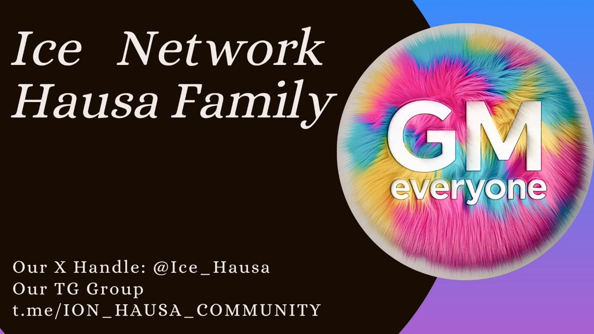 Ice_Hausa's tweet image. GM GM! To #icenetworkHausa Dafatan kowa ya tashi lafiya kyakkyawar juma'a acikin tafiya @ice_blockchain na gina Future dakuma gina real solution a Crypto da Web 3 
#IceOpenNetwork #RealSolution 
#IceNetworkHausa #Online+