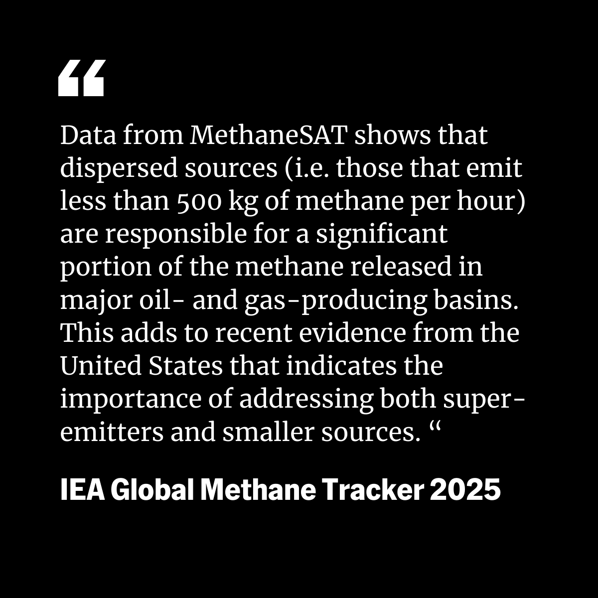 MethaneSAT's tweet image. The @IEA’s 2025 methane tracker shows fossil fuel emissions are ~80% higher than official reports.
Among the satellites informing the report: MethaneSAT.
Thanks partners like @BezosEarthFund, we can deliver actionable data on where emissions are coming from. 🚀