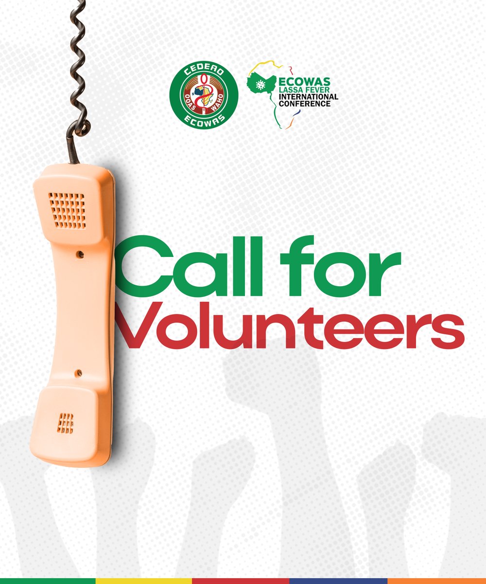 Are you a student, health worker, or public health advocate passionate about disease prevention?

Volunteer at the 2nd #ECOWASLIC2025 &amp; be part of the movement to strengthen regional health security.

📍 Abidjan, Côte d'Ivoire
Deadline: May 30, 2025
Apply: nhwat.ch/3RVbzch