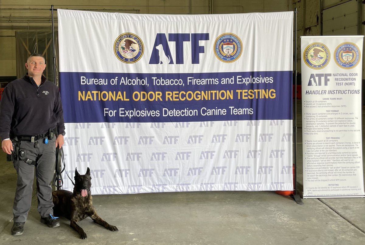 ATF_NCETR (@atf_ncetr) on Twitter photo Last week, ATF’s National Canine Division administered National Odor Recognition Testing to New York explosives detection K-9s at Police K-9 Week in Oriskany, NY. Thank you for having us <a href="/NYSDHSES/">NYS Div. of Homeland Security & Emergency Services</a>! @NYSPolice #ATFK9 #TrustYourDog Last week, ATF’s National Canine Division administered National Odor Recognition Testing to New York explosives detection K-9s at Police K-9 Week in Oriskany, NY. Thank you for having us <a href="/NYSDHSES/">NYS Div. of Homeland Security & Emergency Services</a>! @NYSPolice #ATFK9 #TrustYourDog