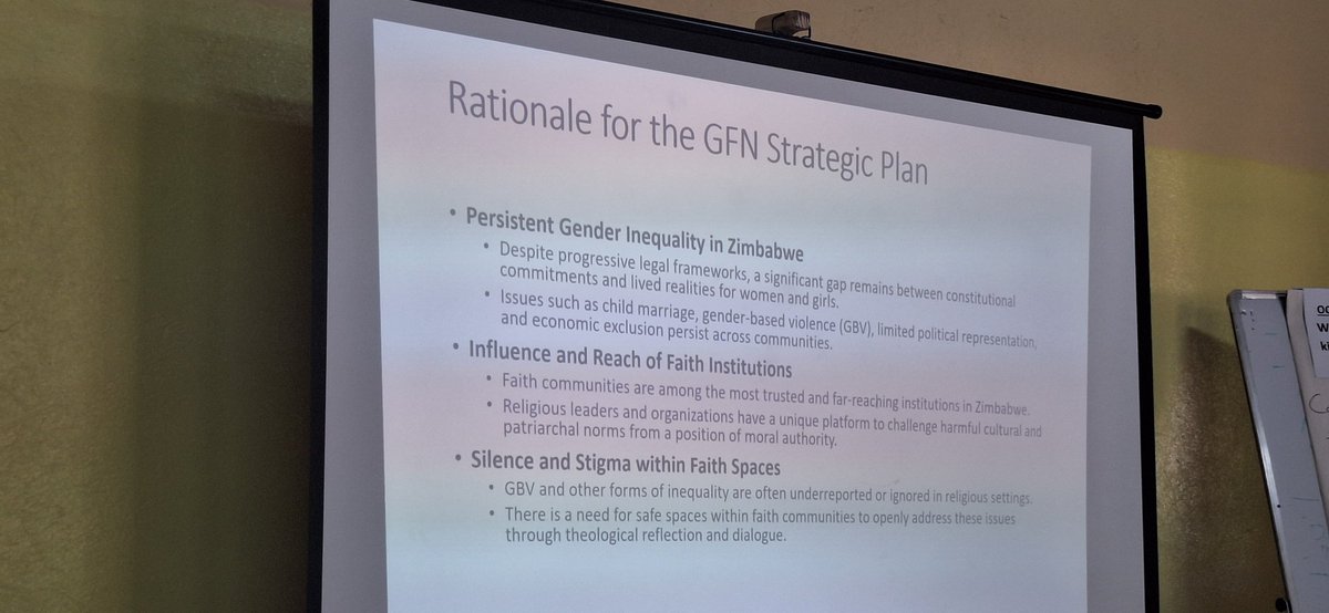 It's a wrap! #SidebySide Zim- GFN draft strategy is alive, with 3 key focus areas. Research and Advocacy, Community Empowerment and Institutional strengthening. Sub strategies on resource mobilisation, communication , monitoring, and evaluation. 
#GenderJustice
#SASAFaith