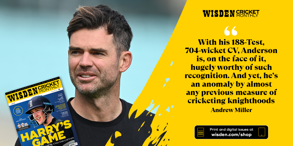 Wisden (@wisdencricket) on Twitter photo This month's Wisden Cricket Monthly magazine - out now - features <a href="/miller_cricket/">Andrew Miller</a>'s column, reacting to the announcement of the latest cricketing knight.
Get your copy via these links ⬇️
PRINT | wisden.com/shop/wisden-cr…
DIGI | shorturl.at/81ZRc This month's Wisden Cricket Monthly magazine - out now - features <a href="/miller_cricket/">Andrew Miller</a>'s column, reacting to the announcement of the latest cricketing knight.
Get your copy via these links ⬇️
PRINT | wisden.com/shop/wisden-cr…
DIGI | shorturl.at/81ZRc