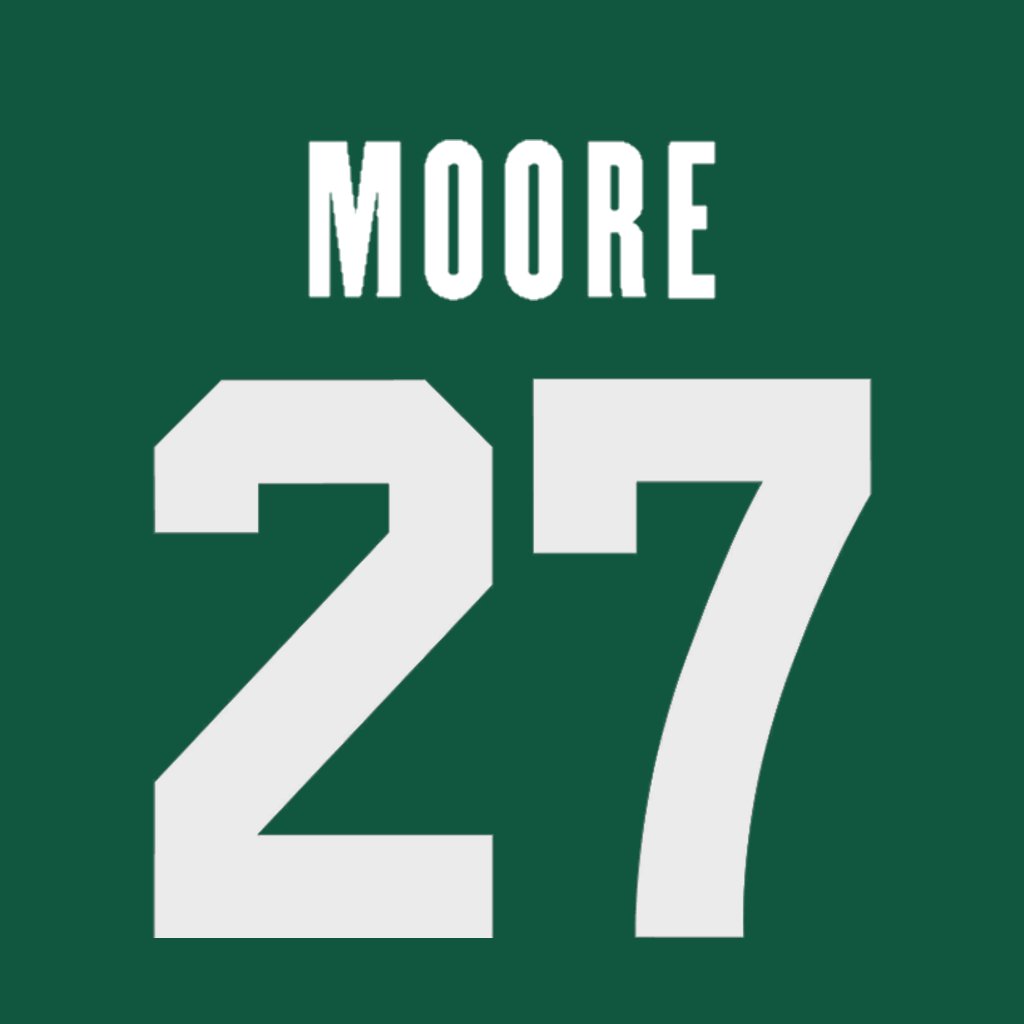 nfl_jersey_num's tweet image. New York Jets DB Malachi Moore (@malachi_moore13) is wearing number 27. Last assigned to Kendall Sheffield. #JetUp