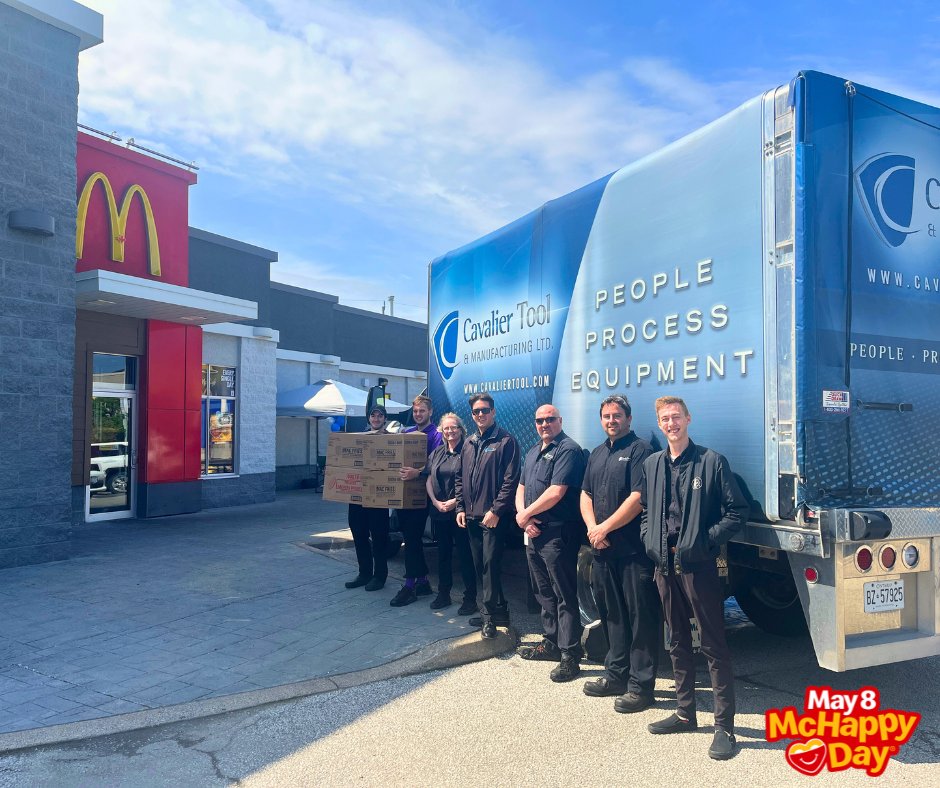 CavalierTool's tweet image. McHappy Day at Cavalier Tool!

Yesterday we treated our talented team with Big Macs to celebrate this annual @McDonaldsCanada fundraising event.

We’re proud to support RMHC and our #CavalierArmy for your endless dedication—here’s to good food and great causes! #McHappyDay