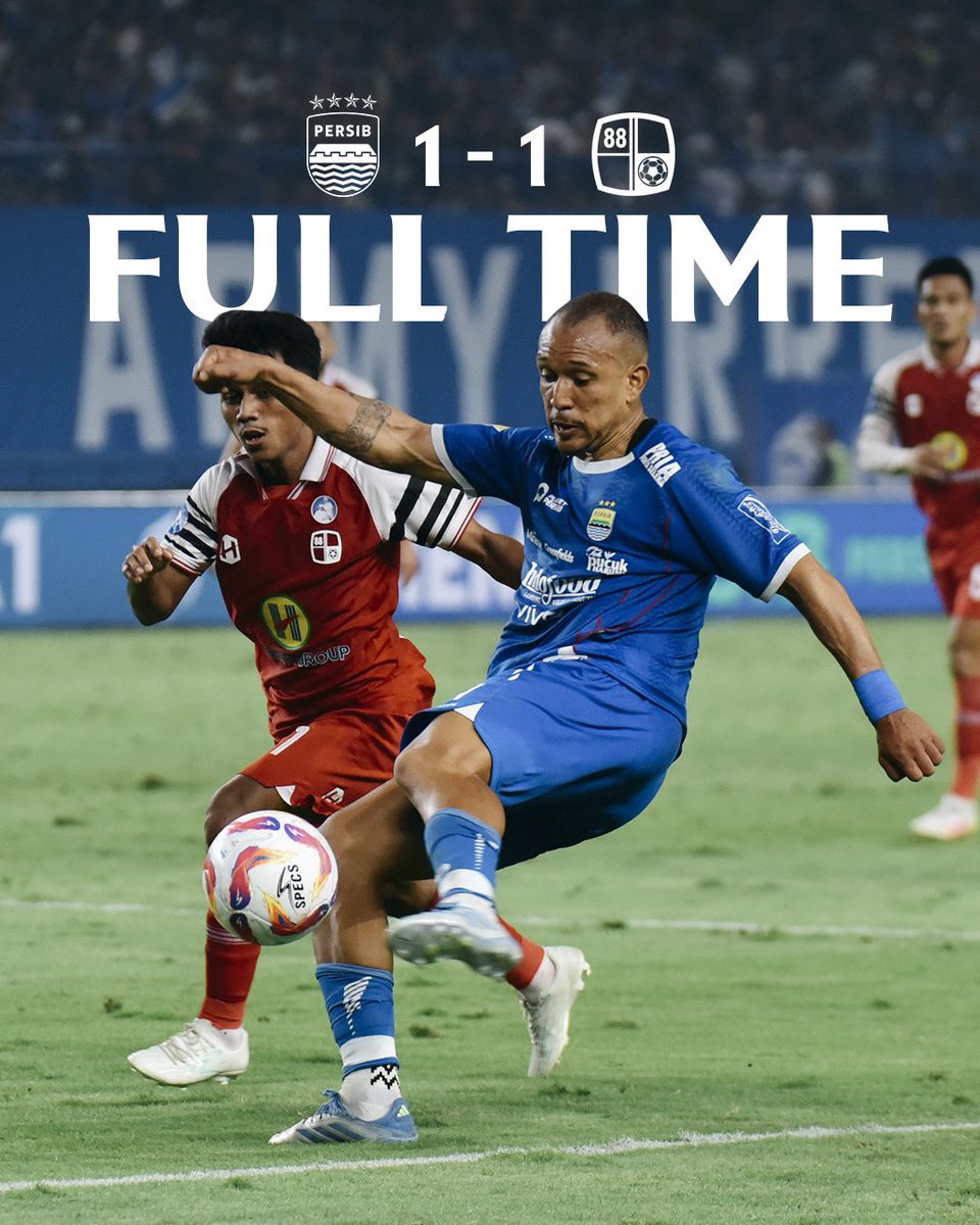 persib's tweet image. Kerja keras hingga menit akhir pertandingan membuahkan 1 poin untuk #PERSIB malam ini.

#SejarahBiru  #PERSIBDAY #WeArePERSIB