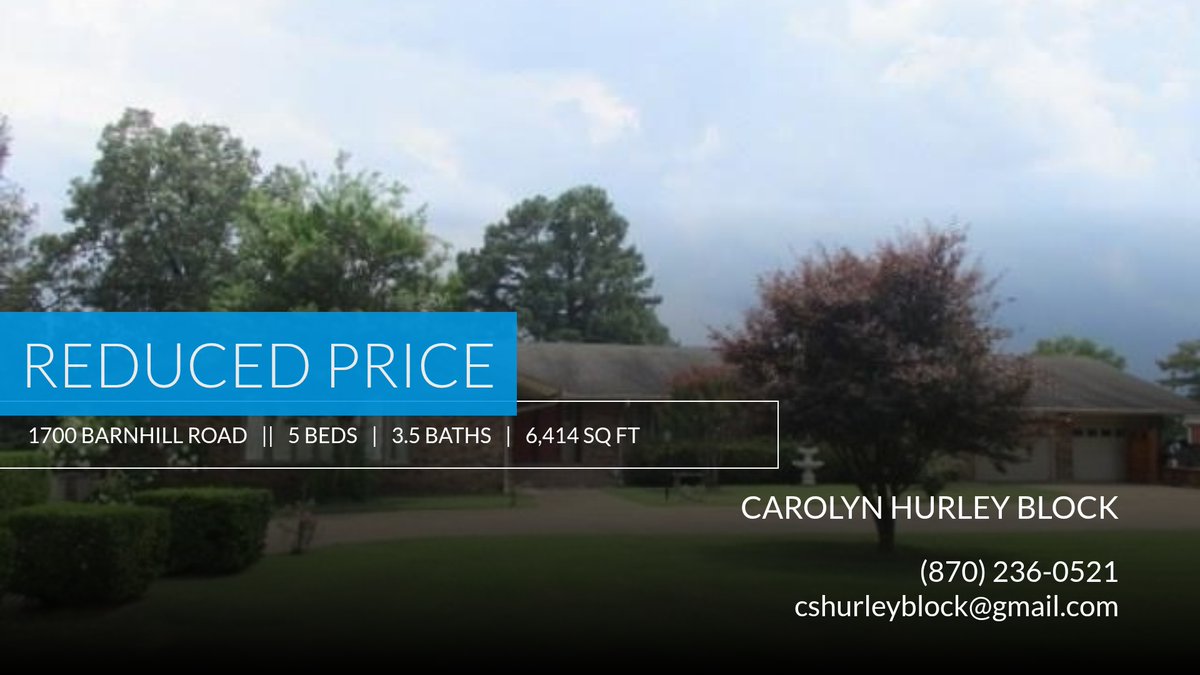 HurleyBlock's tweet image. 📍 Reduced Price 📍 This recently reduced home at 1700 Barnhill Road in Paragould won't last long, so, don't wait to set up a showing! Reach out here or at (870) 236-0521 for more information! homeforsale.at/1700_BARNHILL_…
