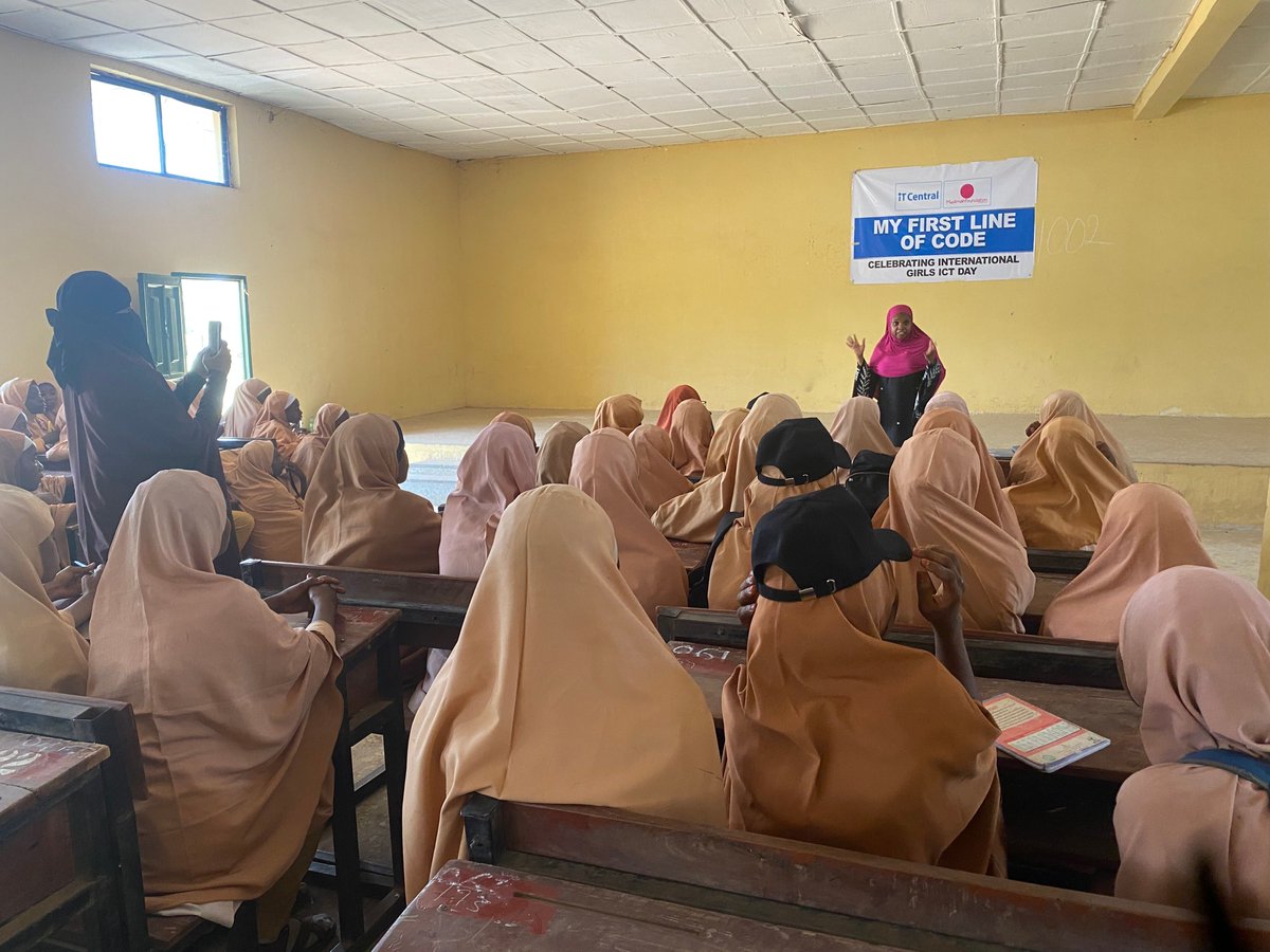 My first line of Code 2025 was marked at GGSS Maimuna Gwarzo in collaboration with Muslimah Foundation to celebrate the International Girls in ICT Day 2025.