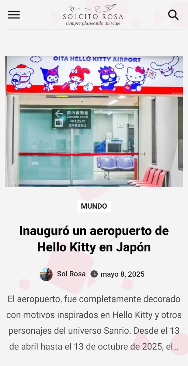 Inauguró un aeropuerto de Hello Kitty en Japón

solcitorosales.com/inauguro-un-ae…